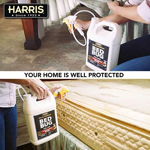 Harris Toughest Bed Bug Killer, Liquid Spray with Odorless and Non-Staining Extended Residual Kill Formula (Gallon) (Pack of 2)