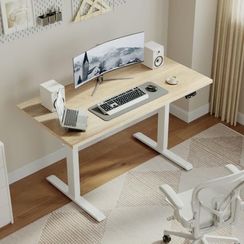 Agilestic 48 * 24 Inch Height Adjustable Electric Standing Desk, Maple