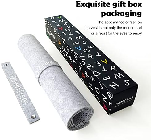 DAWNTREES Extra Large Felt Desk Mat,55''x23.6'' Non-Slip Desktop Protector