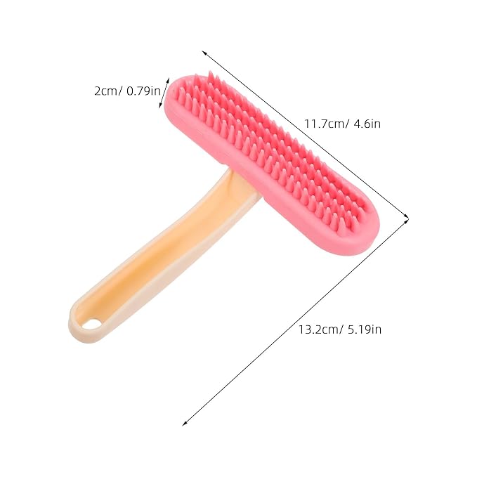 ABOOFAN Silicone Grooming Brush for Bunny and Small Pets with Soft Bristles, Easy Hair Removal and Hygienic Bath Cleaning Comb for Guinea Pigs, Rabbits, and Ferrets, User-friendly Design