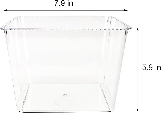 Wontee Hamster Sand Bath Sand Box Container Digging Hamster Bathroom for Hamsters Mice Syrian Hamsters Gerbils Small Animals (Square- 7.9" x 5.9")