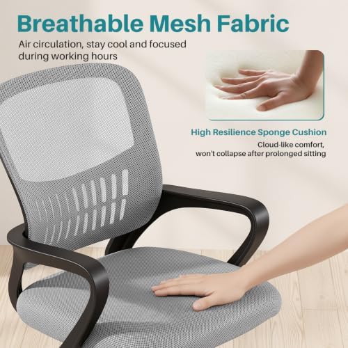 OLIXIS Ergonomic Office Desk Chair, Mid-Back Executive Computer Chair