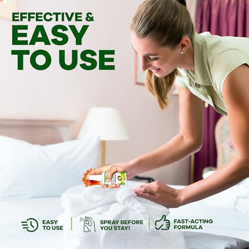 Eco Defense Travel Bed Bug Spray, TSA Approved 3 oz for Hotels