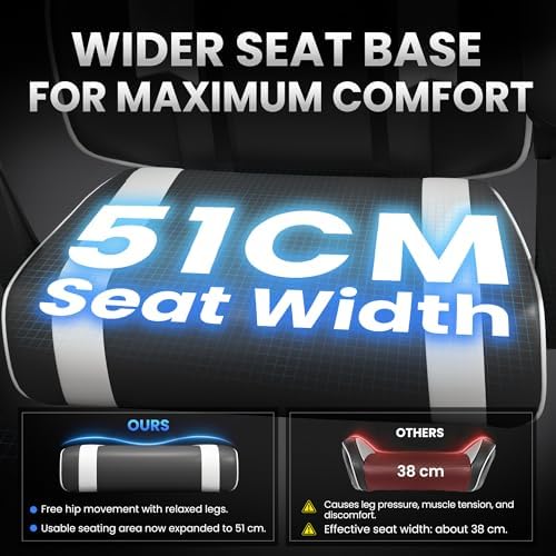 Gaming Chair for Adults Gamer Game Ergonomic PC Chair, 7-Point Support