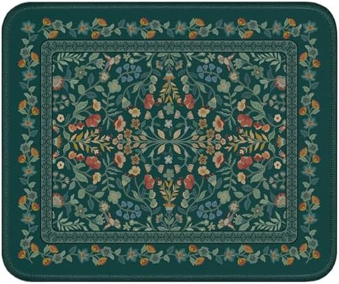 iCasso Aesthetic Small Mouse Pad, 9.5x7.9in,Home Office,Deep Green