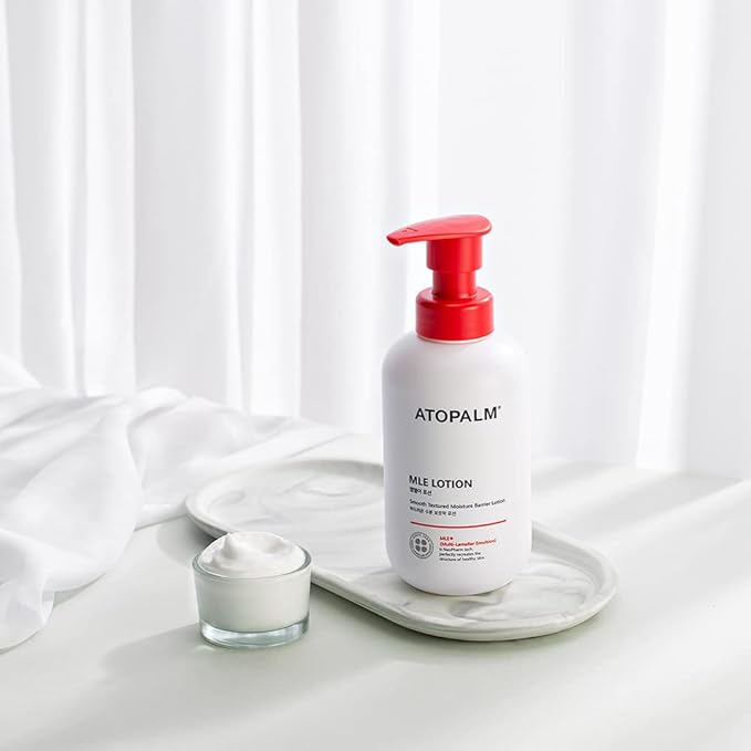 ATOPALM MLE Lotion 300ml 10.1 Fl Oz for Sensitive Skin, 48 Hours Long Hydration with Ceramide, Long-Lasting Moisturizing Baby Lotion, Strengthening Skin Barrier, Redness-Relief, Korean Skincare