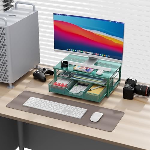 gianotter Computer Monitor Stand Riser with Drawer