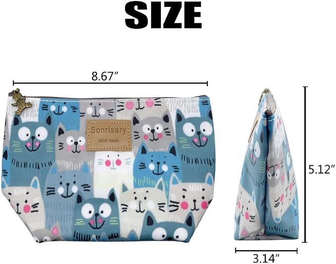 Hunger The Cat Is Watching You Makeup Cosmetic Bag Carry Case, 14 Patterns (P11417020)