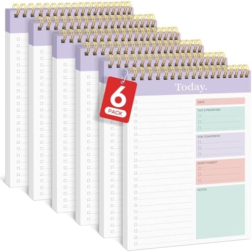 Taja To Do List Notepad, Undated Daily Planner for Work and Goal Setting