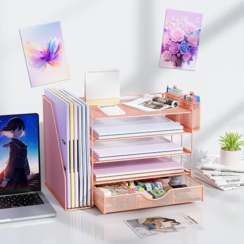 gianotter 5-Tier Desk Organizer with Drawers and File Holders
