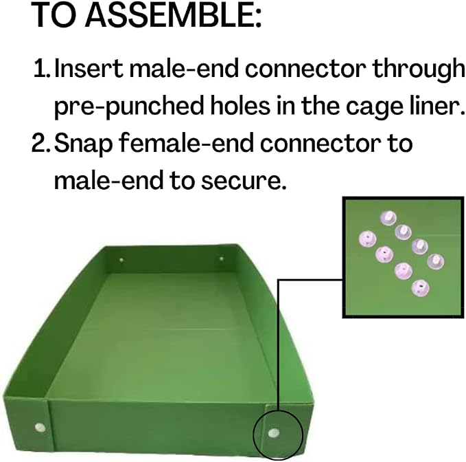 Midlee Guinea Pig Cage Plastic Liner - Green (55" x 27")