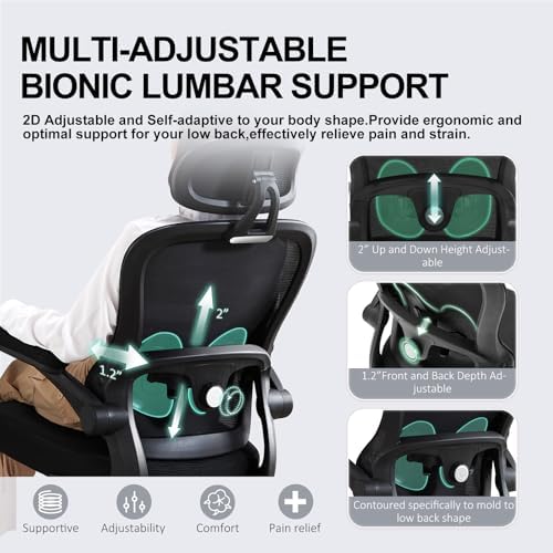 Ergonomic Office Chair,Ultra Thick Spring Cushion Desk Chair,Black