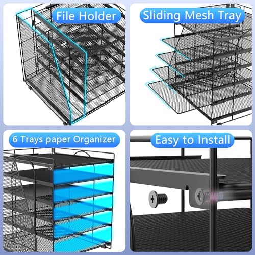gianotter 6-Tier Paper Organizer With Magazine Holder
