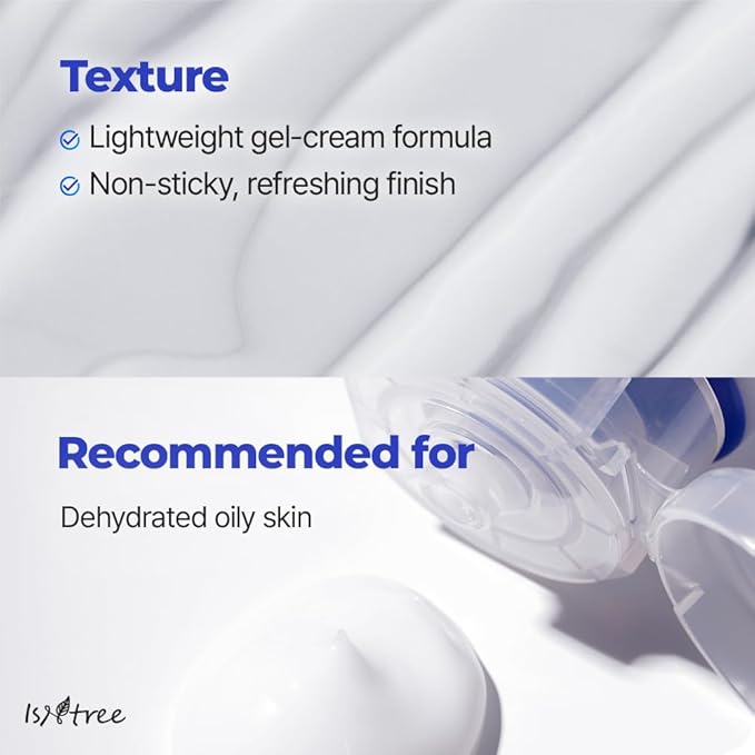 IsNtree Hyaluronic Acid Aqua Gel Cream 100ml, 3.38 fl oz | Korean Skincare | Lightweight Moisturizer | Quick-Absorbing Hydration | For Oily to Combination Skin
