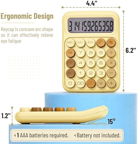 Mr. Pen- Mechanical Switch Calculator, 12 Digit Large LCD Display