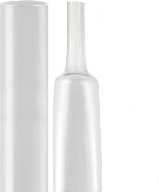 XHF UL Listed 3/4 inch 3:1 Waterproof Clear Heat Shrink Tubing Marine Grade Wire Cable Adhesive Lined Tube Insulation Seal Against Moisture Corrosion and Air Leakage, 4 Ft
