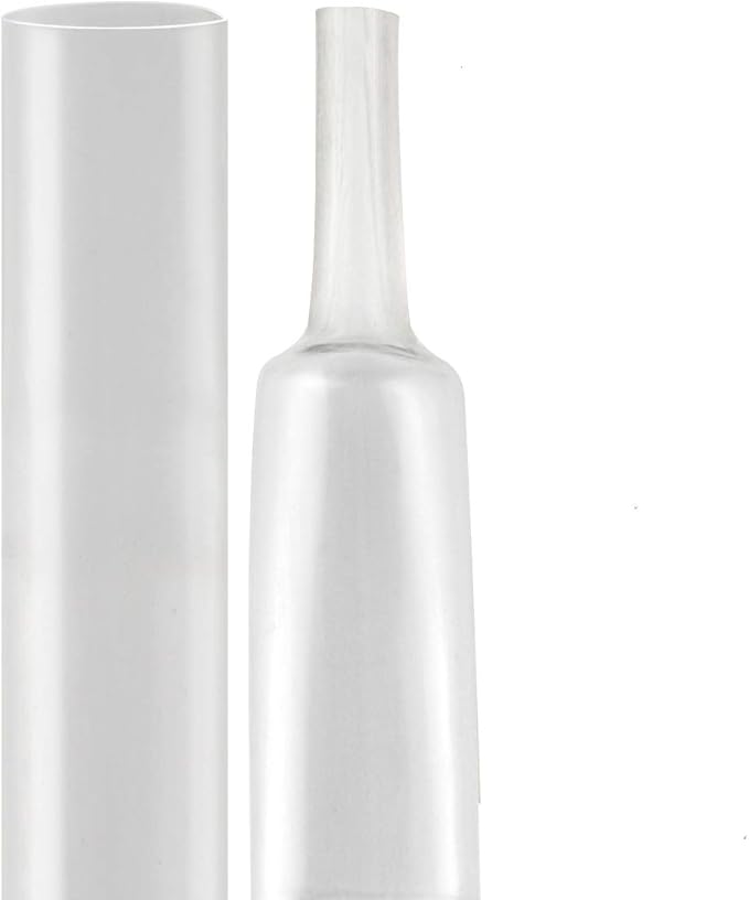 XHF UL Listed 1 inch 3:1 Waterproof Clear Heat Shrink Tubing Marine Grade Wire Cable Adhesive Lined Tube Insulation Seal Against Moisture Corrosion and Air Leakage, 4 Ft