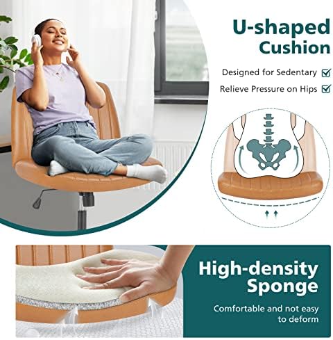 OLIXIS Criss Cross Office Chair, Vanity Chair, Home Office Desk