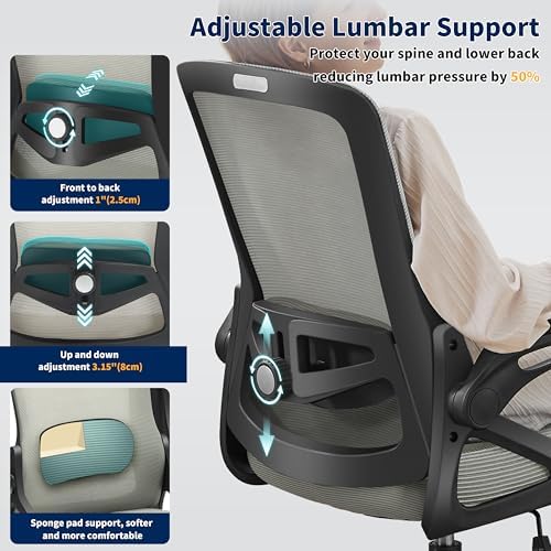 Ergonomic Office Chair Desk Chair with Adjustable Lumbar Support