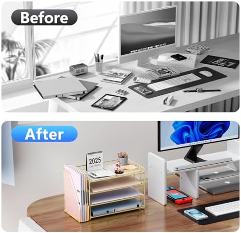 gianotter 4-Tier Paper Organizer With Magazine Holder