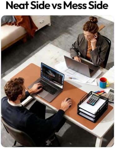 YSAGi Desk Protector&Blotter, Non-Slip Waterproof Leather Mouse Pad
