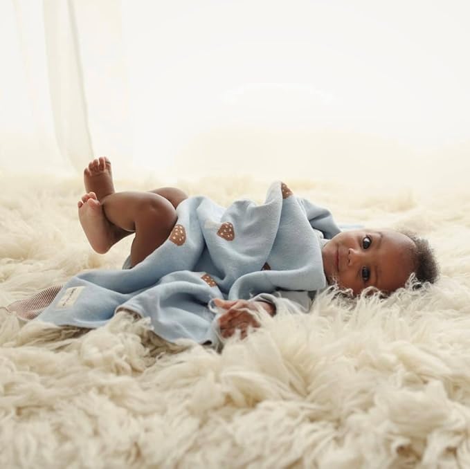 Unisex Baby Swaddle Blanket 100% Cotton Buttery Soft Cozy Receiving Swaddle Stroller Blanket for Shower Gift Registry for Newborns, Infants, Toddlers (Mushroom - Cream)