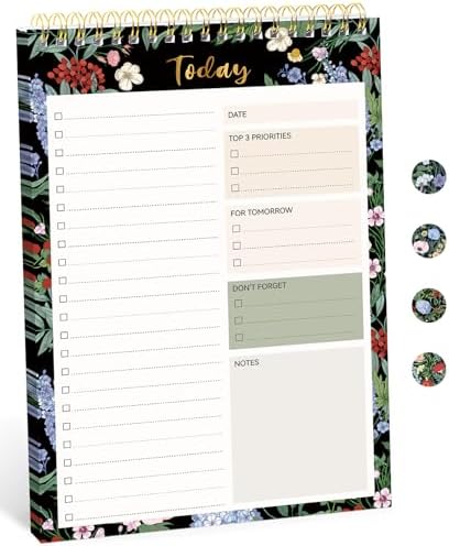 Taja To Do List Notepad, Undated Daily Planner for Work and Goal Setting