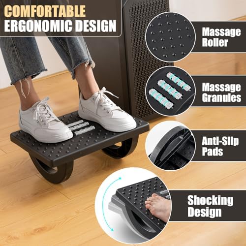 CasaZenith Foot Rest Under Desk at Work, Foot Stools for Under Office Desk