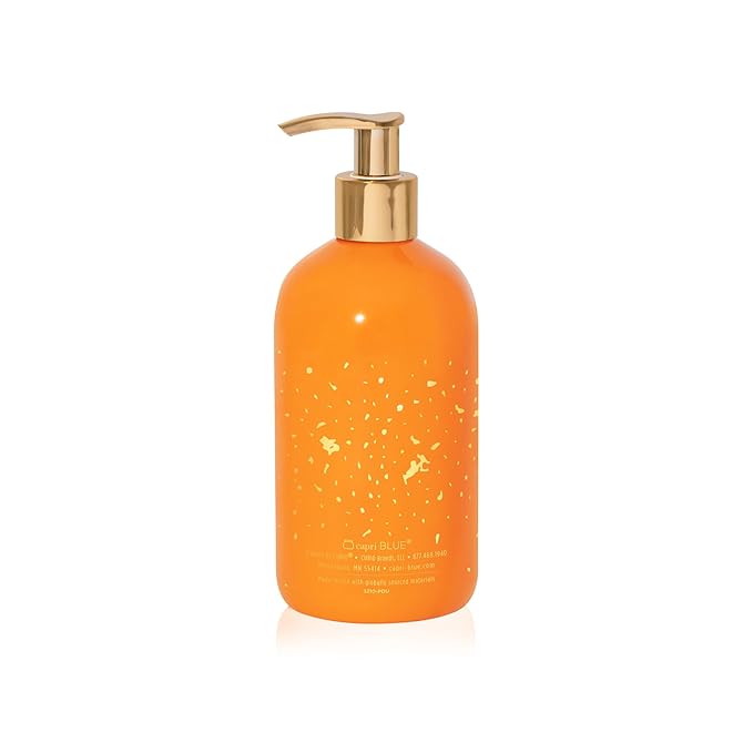 Capri Blue Large Moisturizing Hand Wash Soap - Liquid Hand Soap with Pump Bottle - Gentle & Hydrating Skin Care - Notes of White Pumpkin, Sweet Gingersnap, Nutmeg & Vanilla (Pumpkin Dulce, 11.8 fl oz)