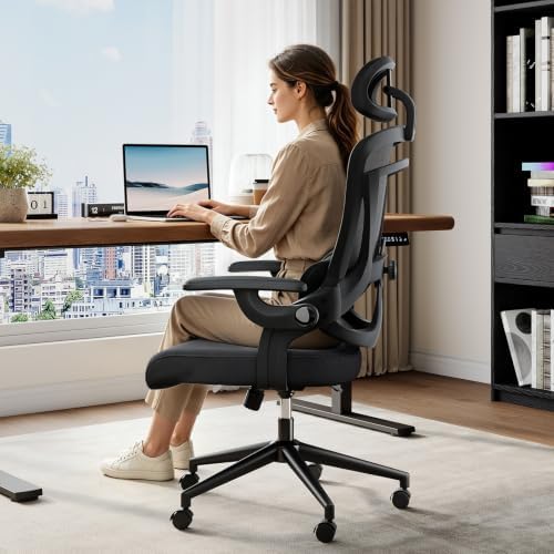 DUMOS Executive Home Office Chair, Ergonomic Computer Desk Chair, Mesh