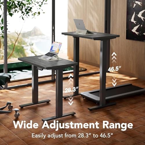 HUANUO 71x30 Inch Electric Standing Desk, Height Adjustable, Walnut