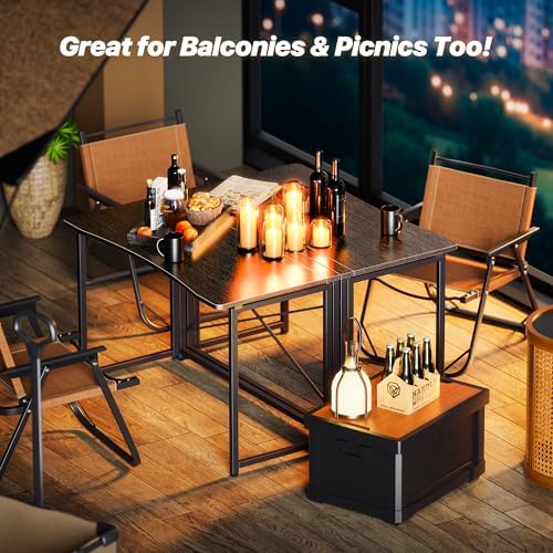 Huuger Folding Desk for Small Spaces, 39.4 Inch Foldable Computer Table