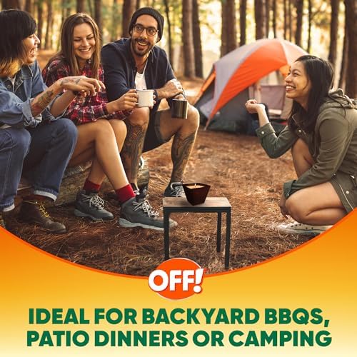 OFF! Backyard Citronella Scented Candle Burns Up to 40 Hours Provides Ambiance and a Gentle Glow for Backyard Outdoor Occasions 18 Ounce (Pack of 6)