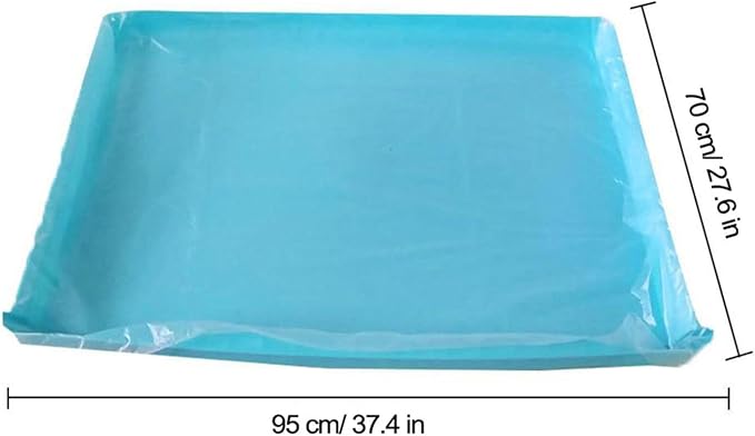 Disposable Rabbit Cage Liner, Plastic Bunny Cage Mat Film to Replace Diapers Suitable for Most Rabbit, Hamster, Guinea Pigs & All Small Animals - 100PCS Universal Toilet Film, 37.4'' x 27.6''