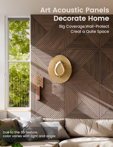 Fluxynara 6-Pack Large Felt Bulletin Board, Walnut Facet