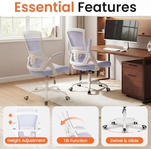 NEO CHAIR Office Desk Mesh Chair with Adjustable Ergonomic Lumbar, Purple