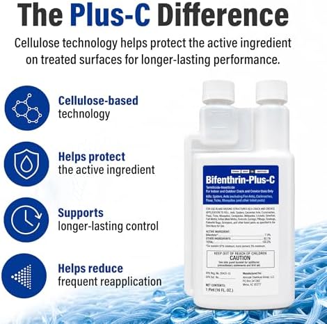 Bifenthrin Plus-C Insecticide, 16 oz, Roach Killer