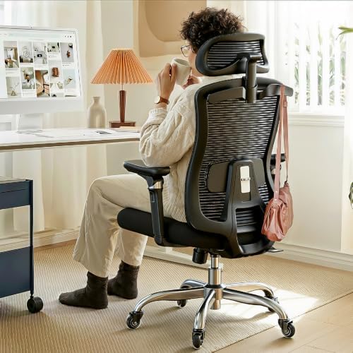 HUANUO Ergonomic Office Chair with 6D Armrest and Lumbar Support