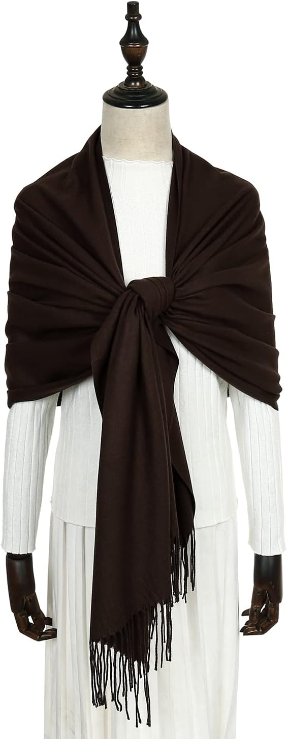 RIIQIICHY Women's Scarf Pashmina Shawls and Wraps for Evening Dress Bridesmaid Wedding Bridal Winter Warm Long Large Scarves