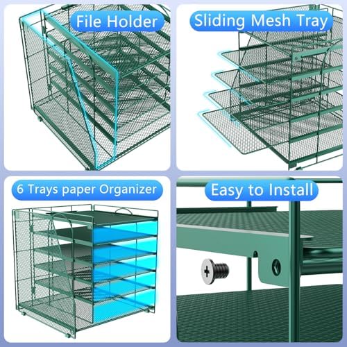 gianotter 6-Tier Paper Organizer With Magazine Holder