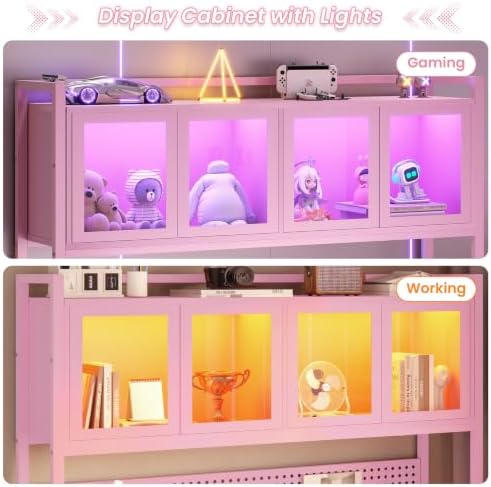 SEDETA L Shaped Gaming Corner Desk with Drawers, Hutch and Storage Shelves
