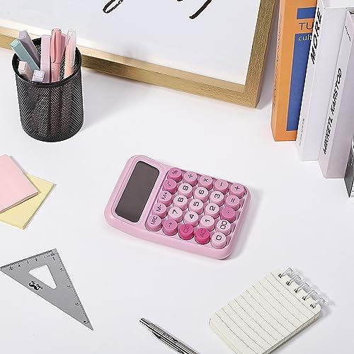 Mr. Pen- Mechanical Switch Calculator, 12 Digit Large LCD Display, Pink