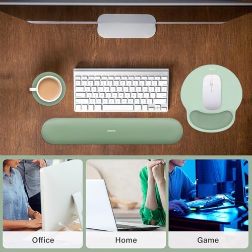 MOSISO Wrist Rest Support for Mouse Pad&Keyboard Set, Antique Green