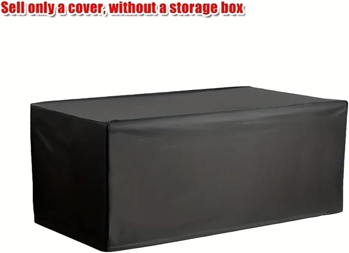 1pc Outdoor Terrace Box Cover, Deck Weatherproof Furniture Protective Protection(Silver,123x63x55cm)
