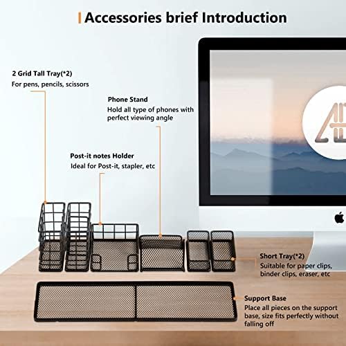Topwey 7 in 1 Desk Organizer and Accessories