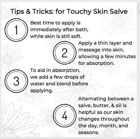 Ora's Amazing Herbal, Touchy Skin Salve, Eczema Cream Treatment, Anti-Itch Cream for Kids and Adults, Calendula Ointment for Natural Sensitive, Fragrance Free, Dry Skin Balm 1 oz Travel Size