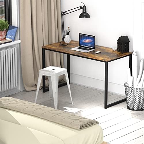 SHW Mission 40-Inch Home Office Computer Desk, Rustic Brown