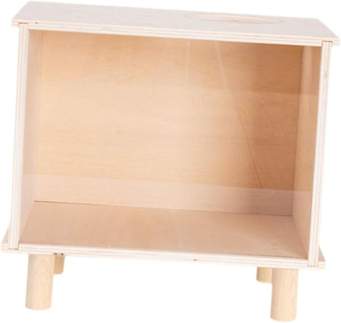 HouseVibe Hamster Digging Box Toy with Clear Window, Multifunctional Burrow Box Sand Bath House for Small Pets Like Hamsters Rats Gerbils, Size M- Medium