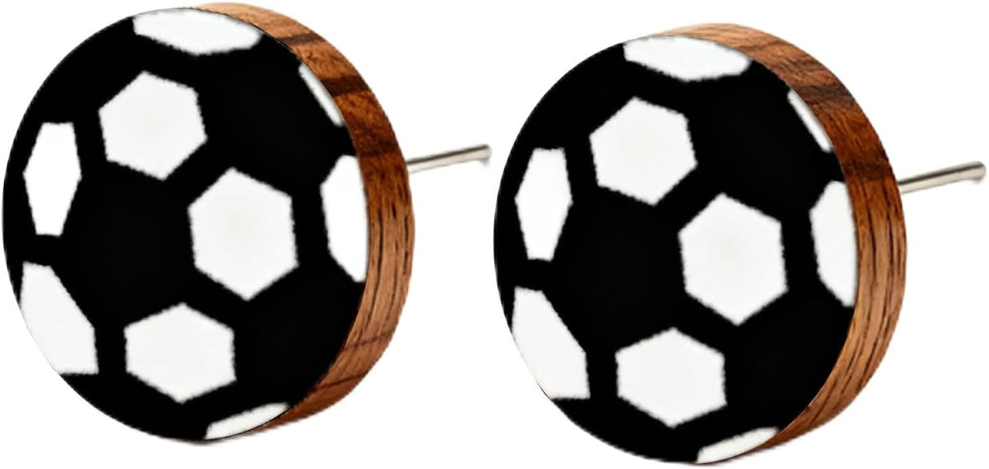 Wooden Stud Earrings for Women Hypoallergenic Jewelry Gifts for Women