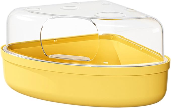 Hamster Sand Bath Container Bathing Digging Transparent Leakproof | Hamster Cage Bathing Sand Box for Mouse Chinchilla Enrichment Play Sleeping Foraging Potty